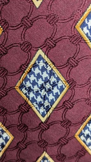 Christian Dior Monsieur Tie Burgundy Silk Geometric Handmade Designer