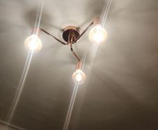 Copper ceiling light. From Next.