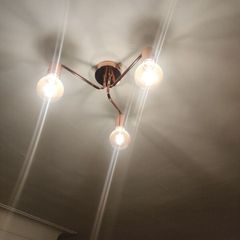 Copper ceiling light. From Next.