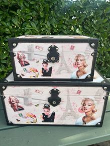 Marilyn Monroe & Audrey Hepburn Storage Trunks