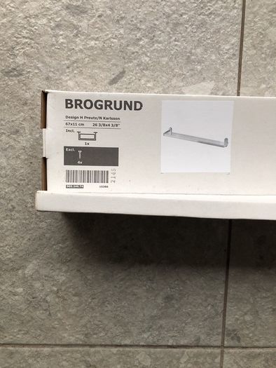 Ikea BROGRUND Glass Shelf