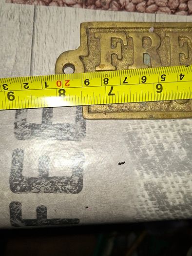 Vintage Brass Pub Plaque with Raised Lettering reading FREE BEER TOMORROW, Postage Available or Collection