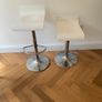 2 x Wooden stools with metallic base Image 6