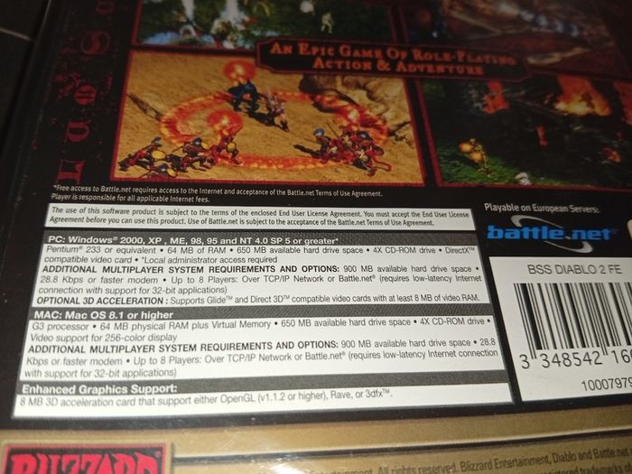 Rare Diablo II  + Lords Of Destruction Exp Pack Pc/mac Cd Rom Sealed Collectors Condition 2007