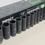 13 Piece 1/2inch Square Drive 78mm Long 6 Point Deep Impact Socket Set Image 2