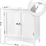 _Vanity unit, vanity unit, vanity unit, bathroom cabinet with 2 doors, adjustable shelf, lots of storage space, free-standing, country house style, 60 x 30 x 60 cm, white Image 4