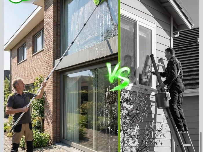 3M Window Cleaning Equipment with 400ML Window Cleaner, 2 in 1 Window Cleaning Kit with Window Squeegee and Microfiber Cloth for Indoor/Outdoor High Window