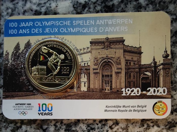 Belgium 2.5 Euro Base Metals Brilliant Uncirculated Coin 2020 - 100 years Olympic Games Antwerp