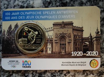 Belgium 2.5 Euro Base Metals Brilliant Uncirculated Coin 2020 - 100 years Olympic Games Antwerp