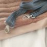 Large ink blue leather bag Image 6