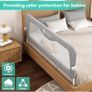 3 x Bed Rails for Toddlers, Adjustable Heights & Foldable Bed Guard for Full-Size King Mattress (2 x 200cm+1 x 150cm) Image 3