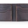Unisex Genuine Leather Bifold Wallet Slim Vintage Brown Leather Wallet Image 6