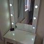 Hollywood Vanity Table with Light-Up Mirror & Stool Image 2