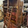Large Solid Wood Bookcase with Ladder. Excellent Condition Image 3