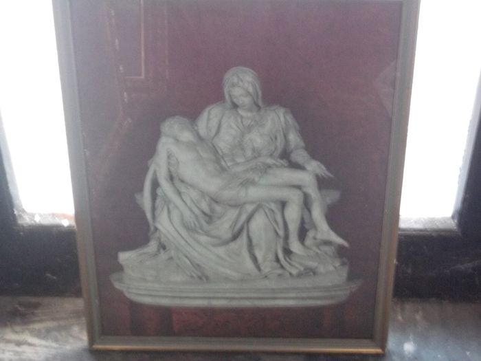 a large  vintage holy picture