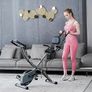 4-IN-1 Exercise Bikes for Home Use, Folding Indoor Stationary Cycling Bike with Arm/Leg Workout Bands,16 Levels Magnetic Resistance Fitness Bicycle with Hand Pulse and Phone/Tablet Holder Image 8