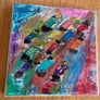 Original Abstract Painting of Cyclists Tour De France The Peleton Bike Bicycle Art  Gift Image 4