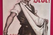 German 1933 election poster, vintage style metal sign .