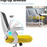 NEW SALE | Office Desk Chair, Ergonomic Mesh Chair With 90 Degree Flip-up Armrest Swivel Computer Chair With Lumbar Support, Adjustable Height, Back Support Image 5