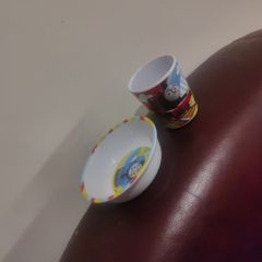 Thomas train bowl and Glass