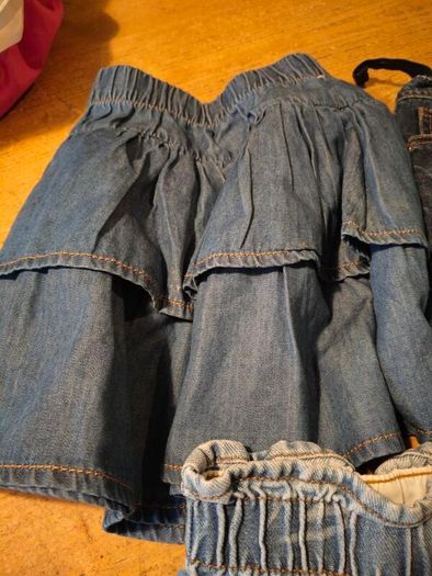 3 girls Denim Skirts.