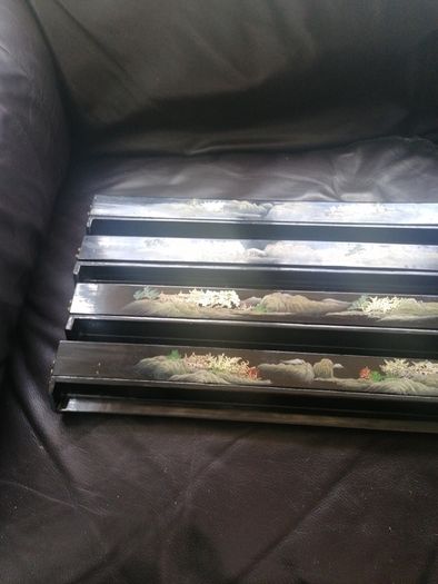 Vintage Lacquered Mahjong Tiles Racks