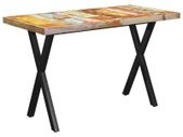 Dining Table X-shaped Legs 140x70x77cm Solid Reclaimed Wood