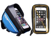 Bike Handlebar Waterproof Touchscreen Phone Bag Blue Case Holder Cycling Bicycle Accessories