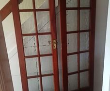 Double doors - glass panels