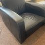 Black Leather Armchair Image 2