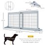 Freestanding Dog Gate, Foldable Pet Fence, Indoor Wood Barrier, Stair Gate with Support Feet, for Doorway, Hallway, Small and Medium Dogs, 69H x 104-183 cm, Blue-grey Image 2