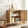 Rattan Storage Cabinet with 2 Magnetic Doors and Adjustable Shelves Image 5