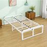 Bed Frame,Metal Bed Frame Double Bed Base with Reinforced Steel Slats Image 4