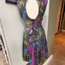 WAREHOUSE 100% Silk Wrap Dress UK 8 Floral Wedding Guest Image 6