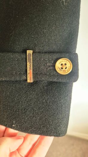 Michael Kors Wool-Blend Coat in Black Size S (10)