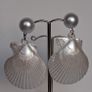 White SeaShell Mermaidcore Earrings Image 4