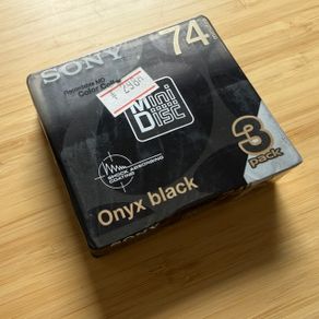 New Sony Onyx Black minidiscs - 3 pack