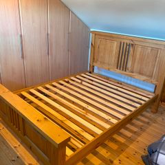 Double Wooden Bed