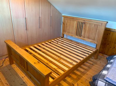 Double Wooden Bed