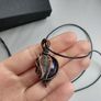 Handmade wire wrapping copper pendant with amethyst. NEW Alabama Studio Image 3