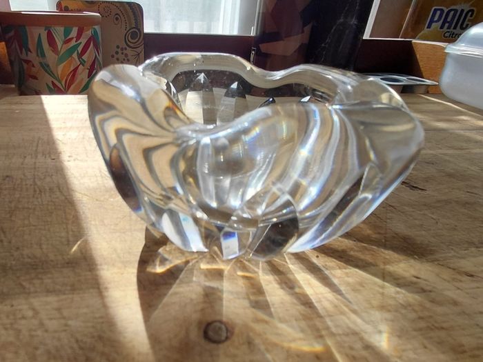 Antique French Baccarat glass ashtray