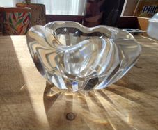 Antique French Baccarat glass ashtray