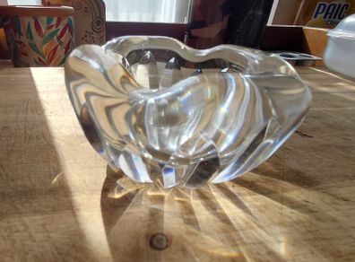 Antique French Baccarat glass ashtray