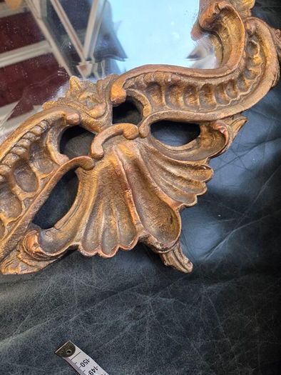 Vintage Portuguese Gilt Gesso Bevelled Glass Mirror