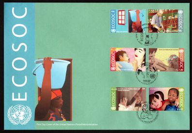 2009 United Nations (US, Geneva & Vienna) Economic & Social Council Commemorative Stamps First Day Cover (FDC)
