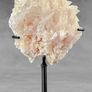 Blush Pink Crystal Cluster - Mineral, Metal Stand Image 10