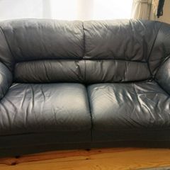 Italian leather 3 seater good condition