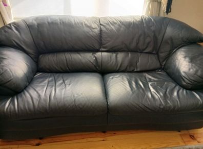 Italian leather 3 seater good condition