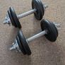 20kg Cast Iron Dumbbell Set Plus Bonus Extra Weight Plates Image 2