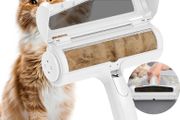 Pet Hair Remover Roller, Reusable Lint Roller with Visable Window, Dog Cat Hair Remover Brush, Surface Fur Removal Tool for Furniture, Couch, Carpet, and Bedding-Transparent
